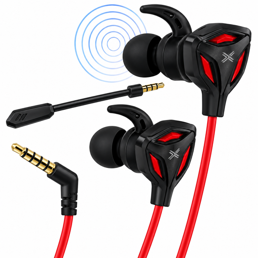 Gaming Earphones – Wired In-Ear Headset with Clear Mic & Powerful Sound