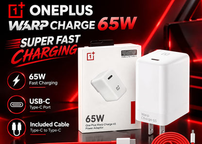 OnePlus Warp Charge 65W USB-C Fast Charger with Type-C Cable